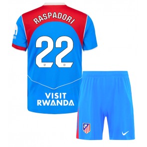 Atletico Madrid Giacomo Raspadori #22 Tredjetrøje Børn 2025-26 Kortærmet (+ Korte bukser)